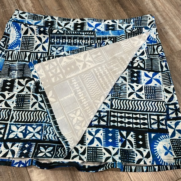 Rip Skirt Hawaii Pacific Tapa Print Quick-Dry Wrap Skirt w Hidden Pocket XL - Picture 7 of 11